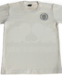 Remera Manga Corta Blanca Colegio Brown